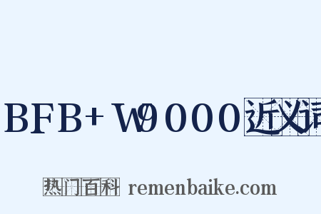BFB+W9000近义词是什么意思的图片